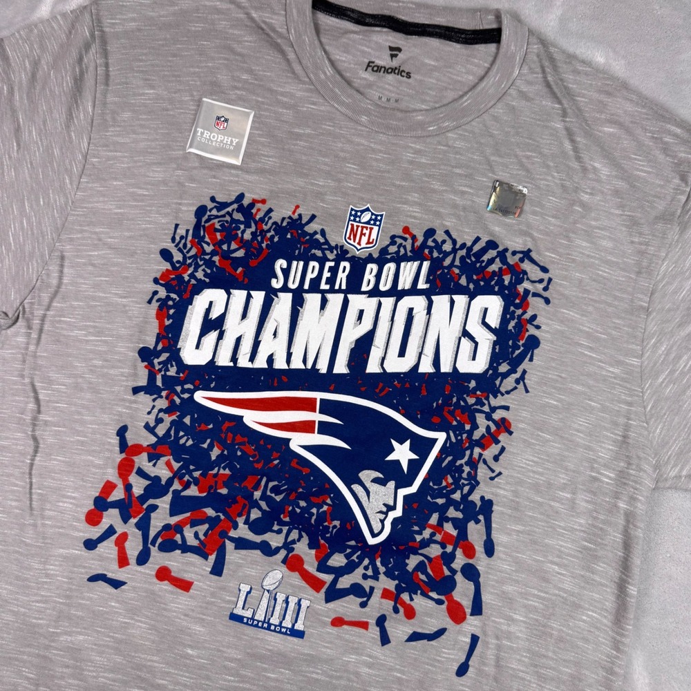 New England Patriots SUPER‎ BOWL LIII 53 CHAMPIONS Locker Room T-Shirt NFL M NEW